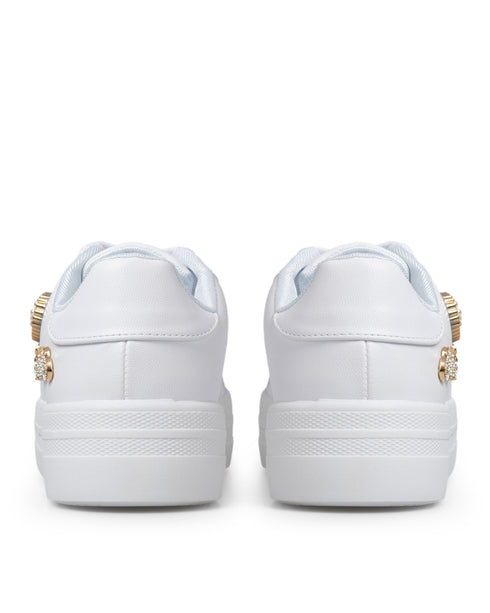Tenis Blanco Básico Dijes Dorados 9814